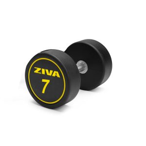 ZIVA Performance Mancuerna Redonda (Negro/Amarillo) 7 kg (Par)